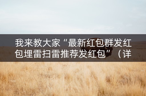 我来教大家“最新红包群发红包埋雷扫雷推荐发红包”（详细透视教程）-哔哩哔哩