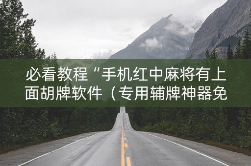 必看教程“手机红中麻将有上面胡牌软件（专用辅牌神器免安装）