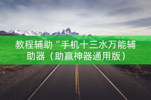 教程辅助“手机十三水万能辅助器（助赢神器通用版）