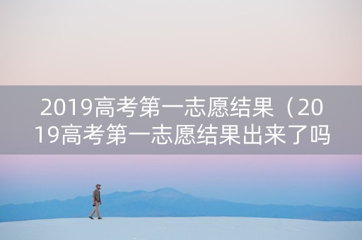 2019高考第一志愿结果（2019高考第一志愿结果出来了吗）