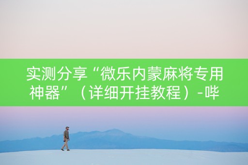 实测分享“微乐内蒙麻将专用神器”（详细开挂教程）-哔哩哔哩