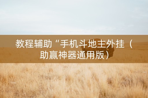 教程辅助“手机斗地主外挂（助赢神器通用版）