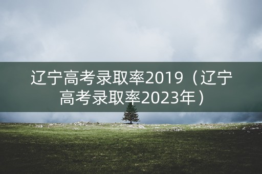 辽宁高考录取率2019（辽宁高考录取率2023年）