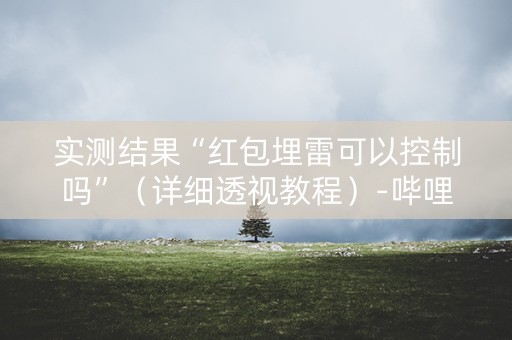 实测结果“红包埋雷可以控制吗”（详细透视教程）-哔哩哔哩