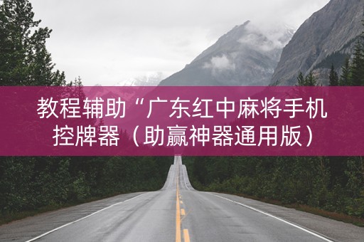 教程辅助“广东红中麻将手机控牌器（助赢神器通用版）