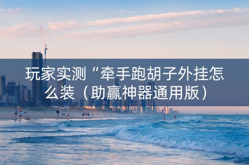 玩家实测“牵手跑胡子外挂怎么装（助赢神器通用版）