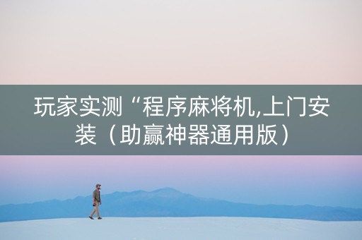 玩家实测“程序麻将机,上门安装（助赢神器通用版）