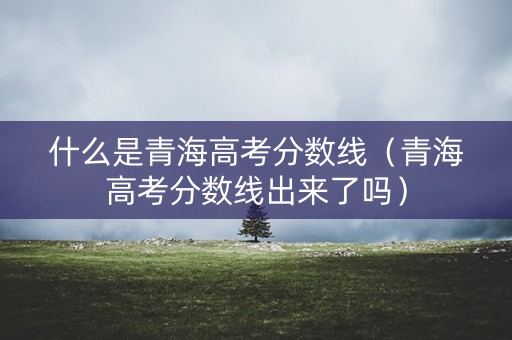 什么是青海高考分数线（青海高考分数线出来了吗）