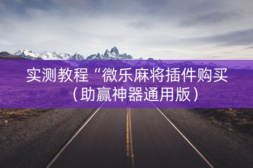 实测教程“微乐麻将插件购买（助赢神器通用版）