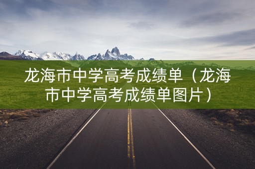 龙海市中学高考成绩单（龙海市中学高考成绩单图片）