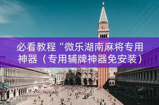 必看教程“微乐湖南麻将专用神器（专用辅牌神器免安装）
