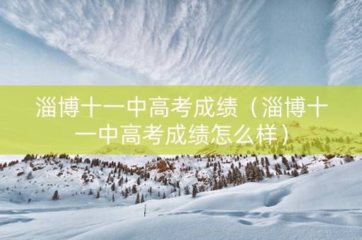 淄博十一中高考成绩（淄博十一中高考成绩怎么样）
