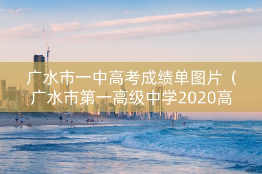 广水市一中高考成绩单图片（广水市第一高级中学2020高考）