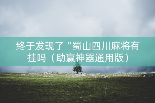 终于发现了“蜀山四川麻将有挂吗（助赢神器通用版）