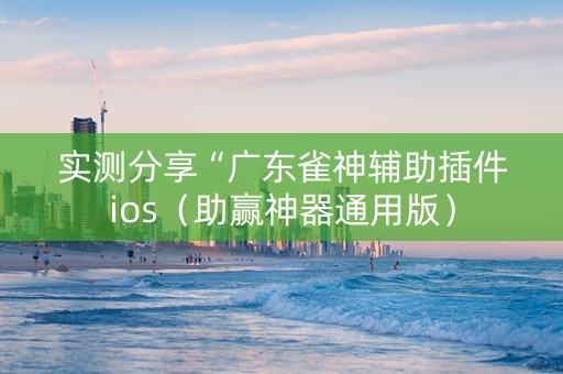 实测分享“广东雀神辅助插件ios（助赢神器通用版）