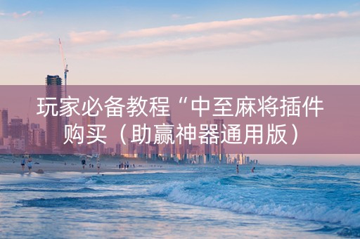 玩家必备教程“中至麻将插件购买（助赢神器通用版）