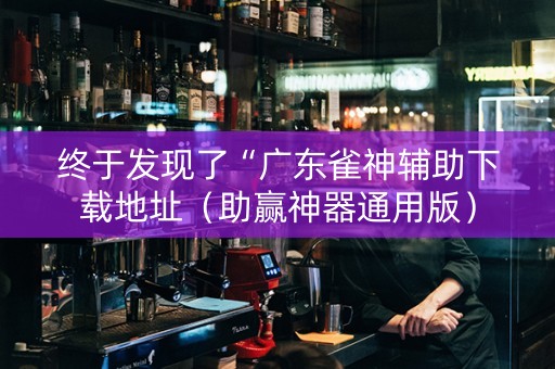 终于发现了“广东雀神辅助下载地址（助赢神器通用版）