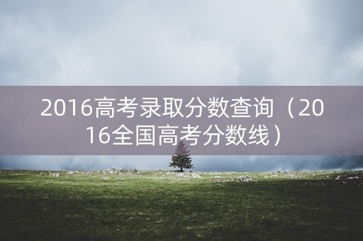 2016高考录取分数查询（2016全国高考分数线）