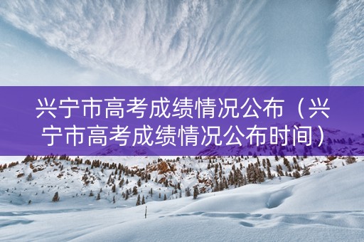 兴宁市高考成绩情况公布（兴宁市高考成绩情况公布时间）
