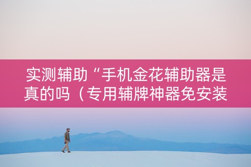 实测辅助“手机金花辅助器是真的吗（专用辅牌神器免安装）