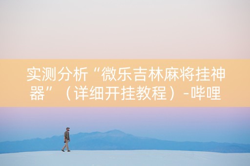 实测分析“微乐吉林麻将挂神器”（详细开挂教程）-哔哩哔哩