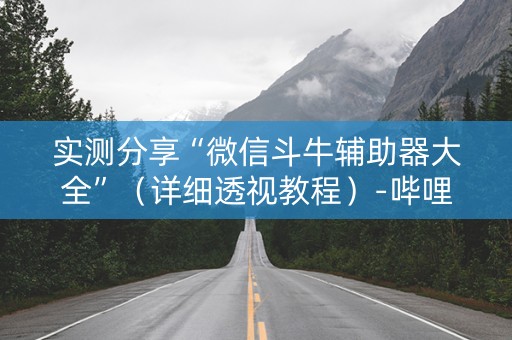 实测分享“微信斗牛辅助器大全”（详细透视教程）-哔哩哔哩