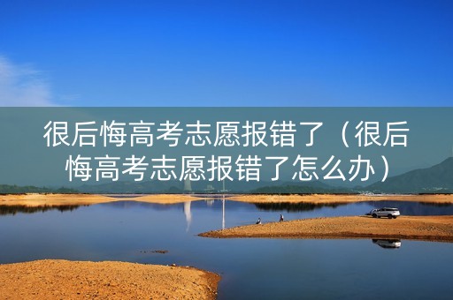 很后悔高考志愿报错了（很后悔高考志愿报错了怎么办）