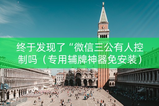 终于发现了“微信三公有人控制吗（专用辅牌神器免安装）