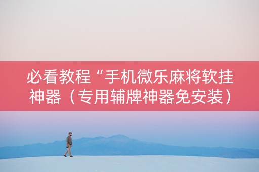 必看教程“手机微乐麻将软挂神器（专用辅牌神器免安装）