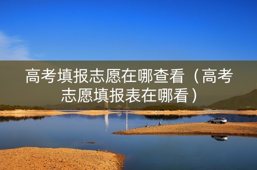 高考填报志愿在哪查看（高考志愿填报表在哪看）