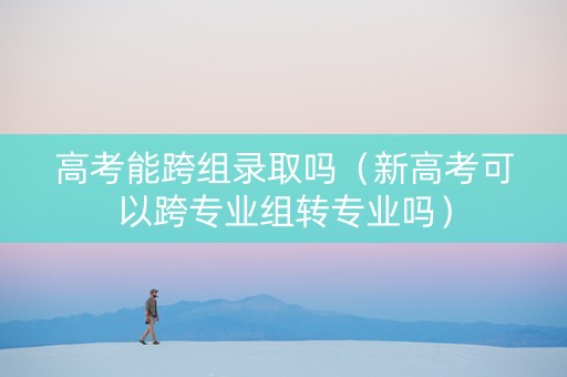 高考能跨组录取吗（新高考可以跨专业组转专业吗）