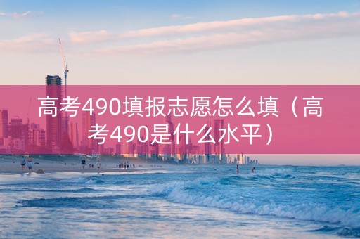 高考490填报志愿怎么填（高考490是什么水平）