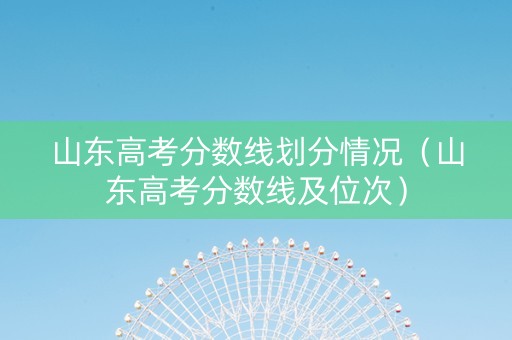 山东高考分数线划分情况（山东高考分数线及位次）