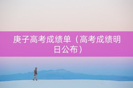 庚子高考成绩单（高考成绩明日公布）