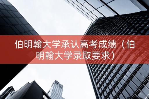 伯明翰大学承认高考成绩（伯明翰大学录取要求）