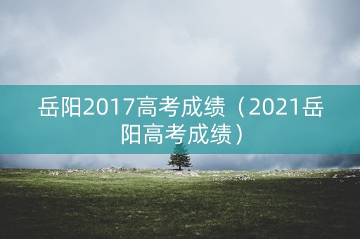 岳阳2017高考成绩（2021岳阳高考成绩）