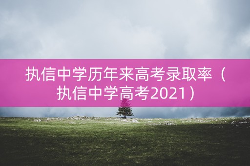 执信中学历年来高考录取率（执信中学高考2021）