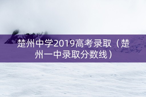 楚州中学2019高考录取（楚州一中录取分数线）