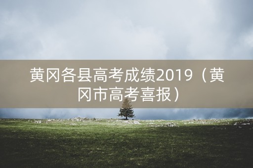 黄冈各县高考成绩2019（黄冈市高考喜报）