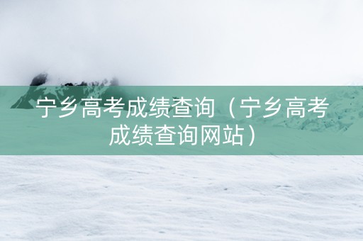 宁乡高考成绩查询（宁乡高考成绩查询网站）