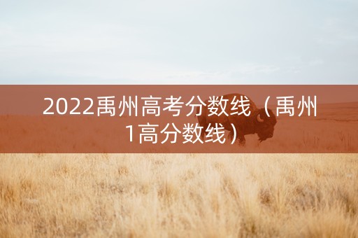 2022禹州高考分数线（禹州1高分数线）