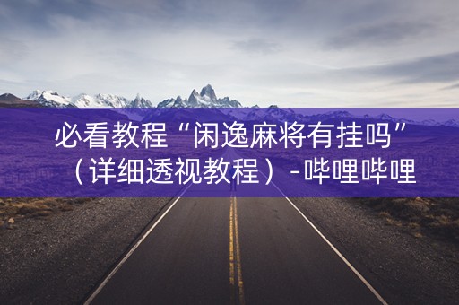 必看教程“闲逸麻将有挂吗”（详细透视教程）-哔哩哔哩