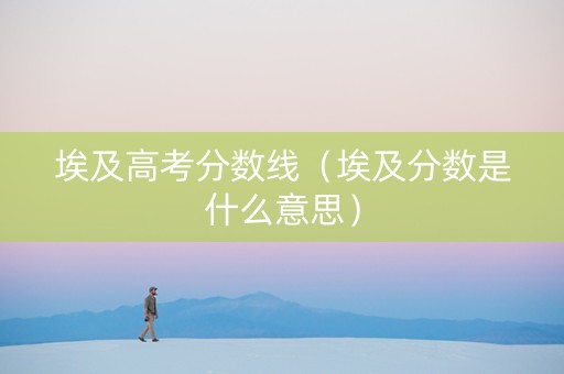 埃及高考分数线（埃及分数是什么意思）