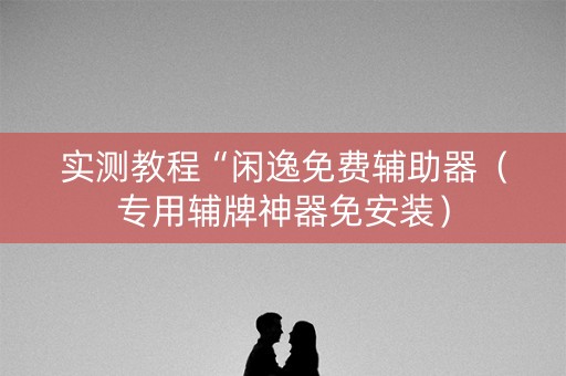 实测教程“闲逸免费辅助器（专用辅牌神器免安装）