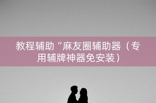 教程辅助“麻友圈辅助器（专用辅牌神器免安装）