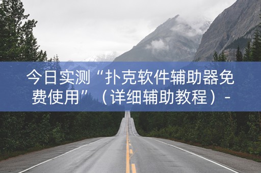 今日实测“扑克软件辅助器免费使用”（详细辅助教程）-哔哩哔哩