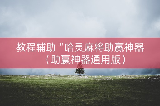 教程辅助“哈灵麻将助赢神器（助赢神器通用版）