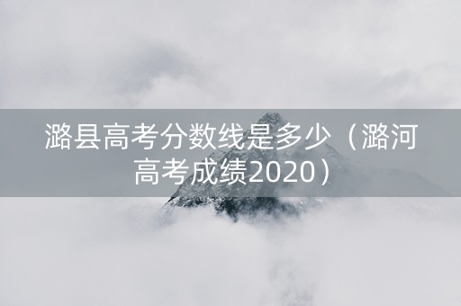 潞县高考分数线是多少（潞河高考成绩2020）