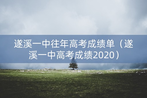 遂溪一中往年高考成绩单（遂溪一中高考成绩2020）