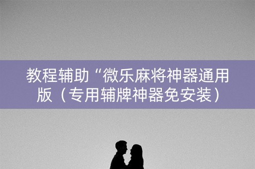 教程辅助“微乐麻将神器通用版（专用辅牌神器免安装）